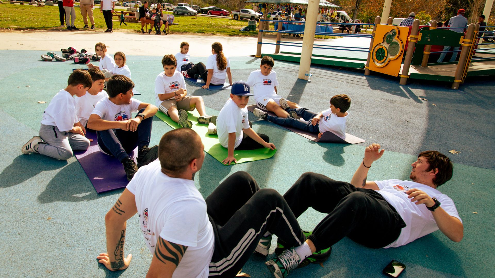 What It Takes to Run a Free Community Boxing Session strong body language and posture learned in boxing gym